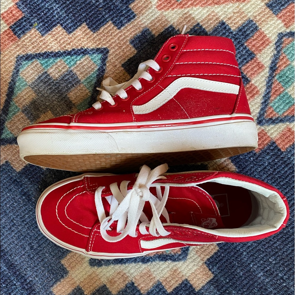 RED HIGH TOP SK8-HI VANS